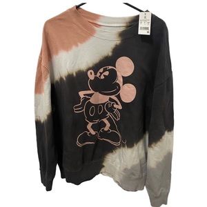 Disney Mickey Mouse Tie Dye Crewneck Sweatshirt